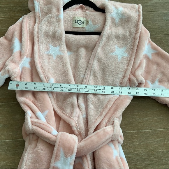 UGG Miranda XL Robe Pink Star Print Cozy Luxurious Preppy - Picture 8 of 12